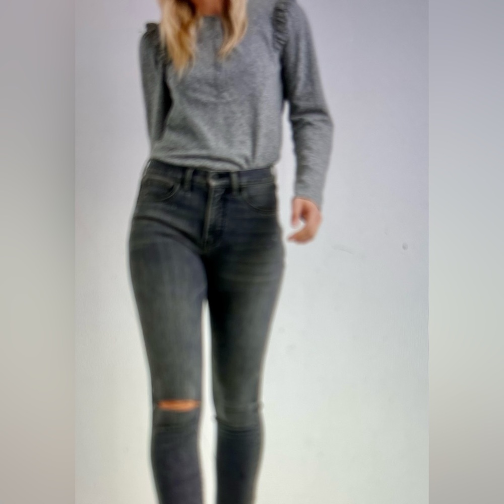 Lucky Brand High Rise Bridgette Distressed Black Skinny Jeans🌹